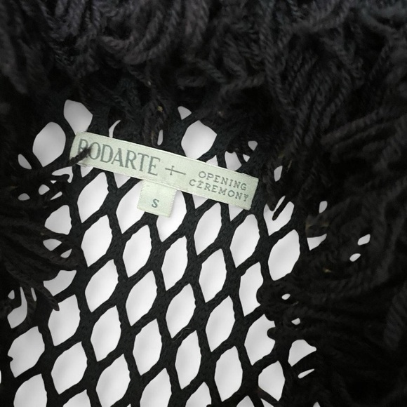 Elegant black Open-Knit Sweater - Picture 3 of 5